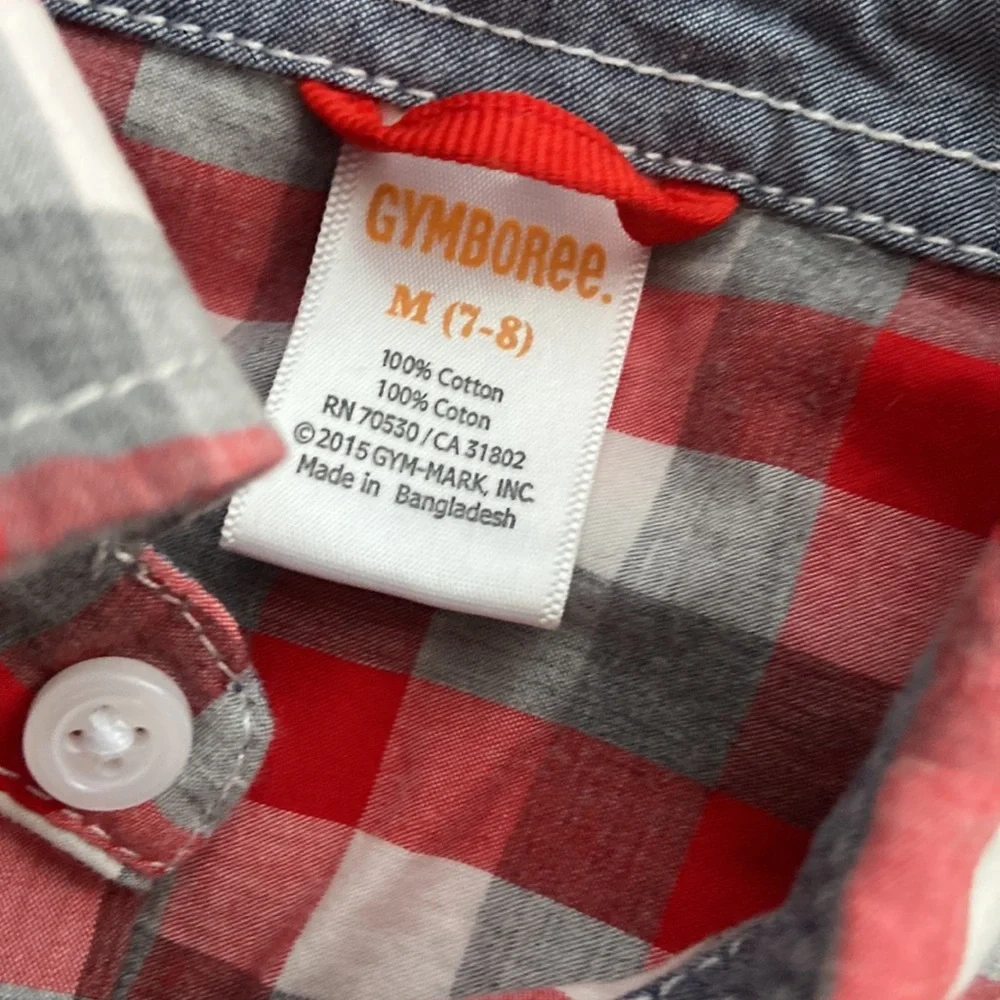 Boys plaid button down!